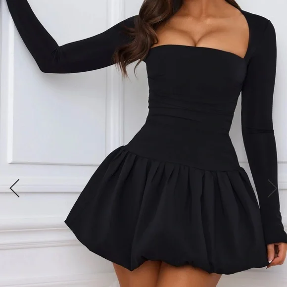 Oh Polly Longsleeve Bubble Mini Dress☕️ - Picture 2 of 12